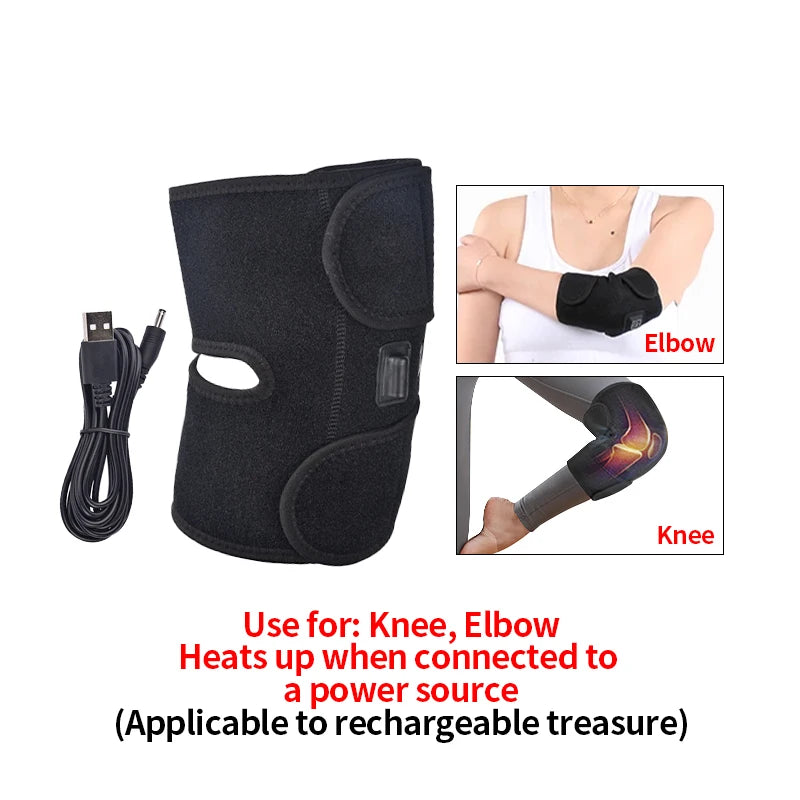 Premium USB Elbow Heating Pad for Arthritis Pain Relief - Thermal Therapy Massager with Adjustable Temperature (40-50°C) for 