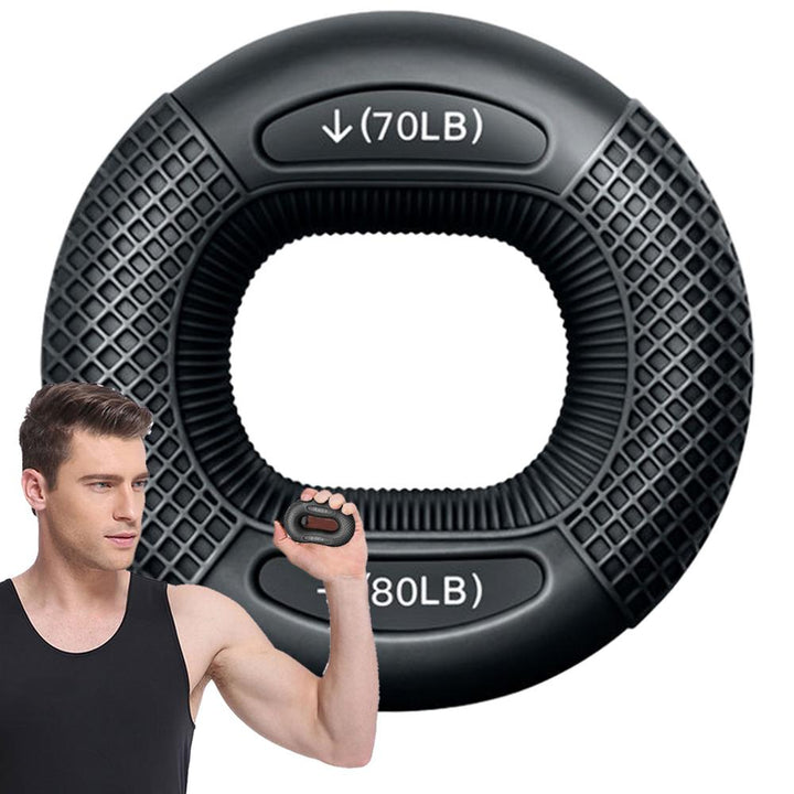 Premium Silicone Hand Grip Strengthener Ring - Durable Finger & Wrist Trainer for Strength Building, Carpal Tunnel Relief