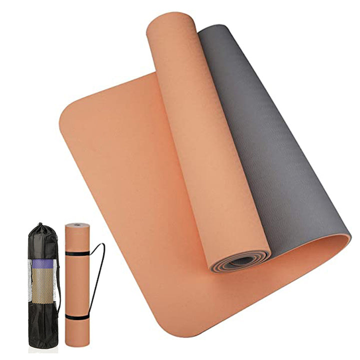 Premium Non-Slip TPE Yoga Mat – Thick, Two-Color, 180x57cm – High-Quality, Odor-Free Fitness Mat for Home Use 