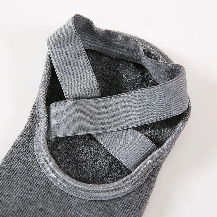 High-Quality Anti-Slip Yoga Socks for Women – Breathable Cotton, Ballet-Inspired Bandage Design, Perfect for Pilates, Dance